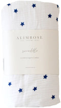 Alimrose Organic Muslin Swaddle - Navy Stars