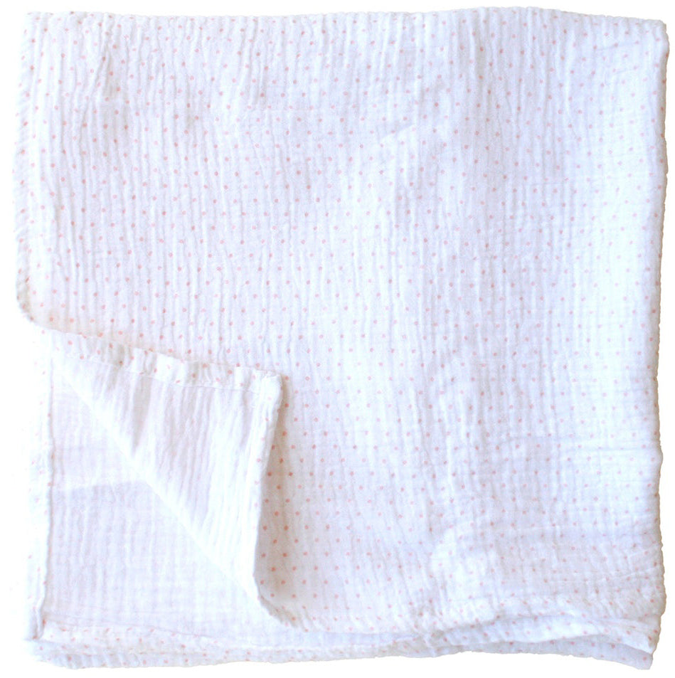 Alimrose Organic Muslin Swaddle - Pink Spot