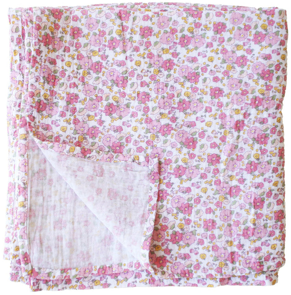 Alimrose Organic Muslin Swaddle - Rose Garden