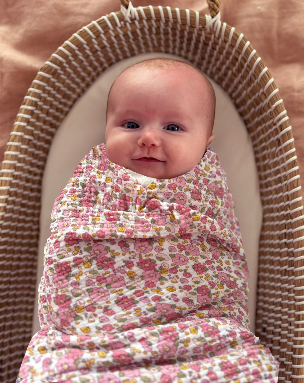 Alimrose Organic Muslin Swaddle - Rose Garden