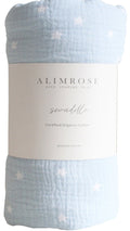 Alimrose Organic Muslin Swaddle - Starry Night Baby Blue