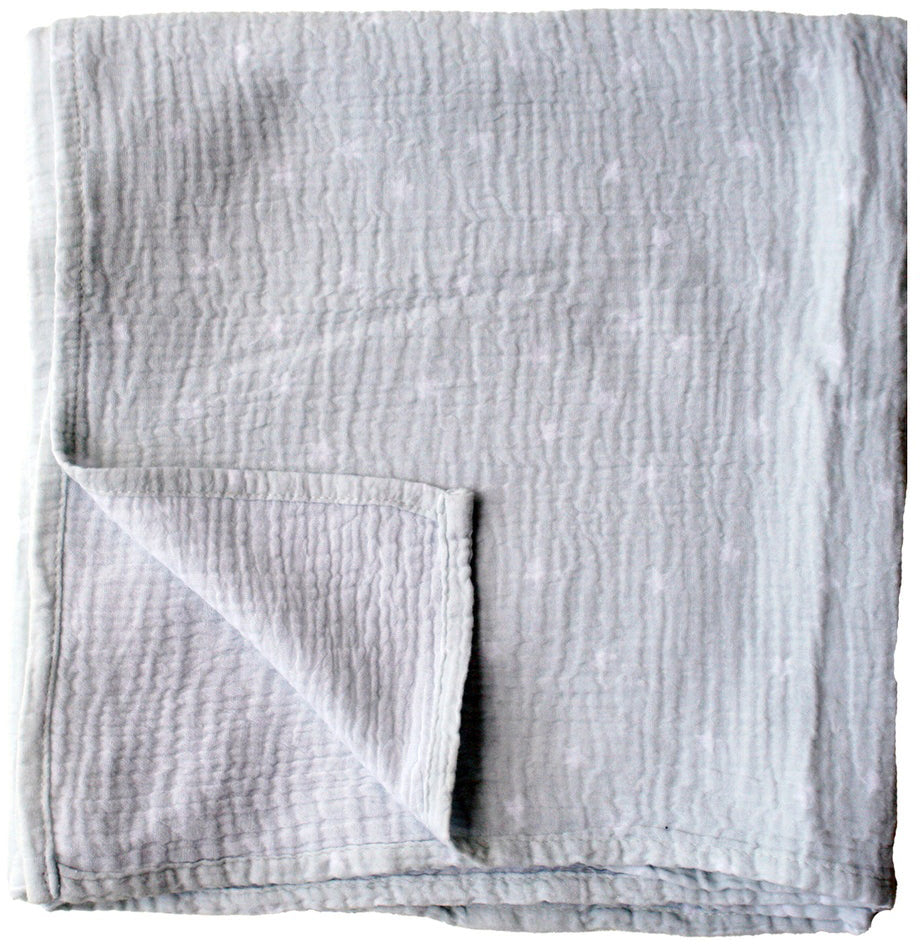 Alimrose Organic Muslin Swaddle - Starry Night Grey