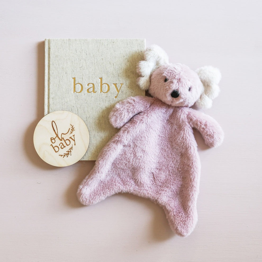 Alimrose Plush Baby Koala Comforter - Petal