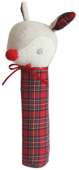 Alimrose Rudolph Hand Squeaker - Tartan