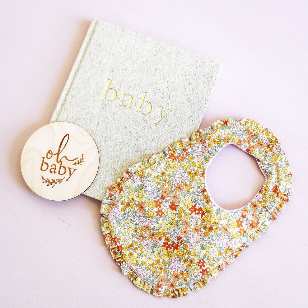 Alimrose Ruffle Edge Bib - Sweet Marigold