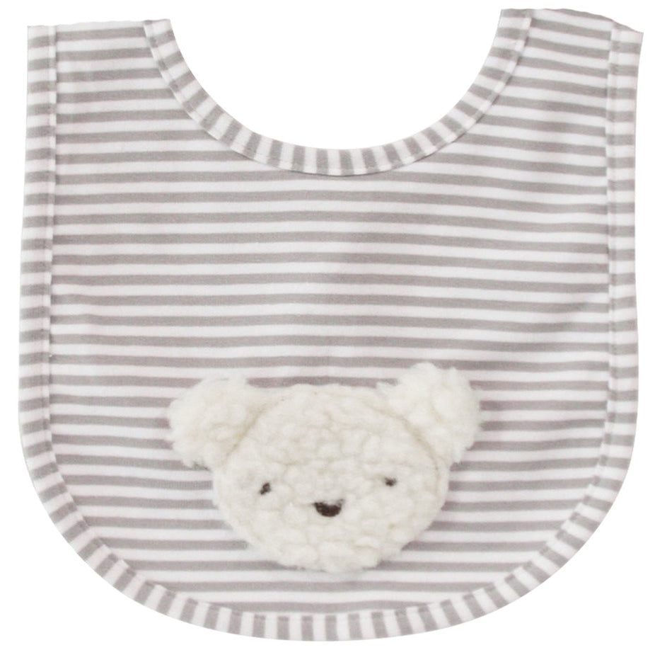 Alimrose Sherpa Bear Bib - Ivory