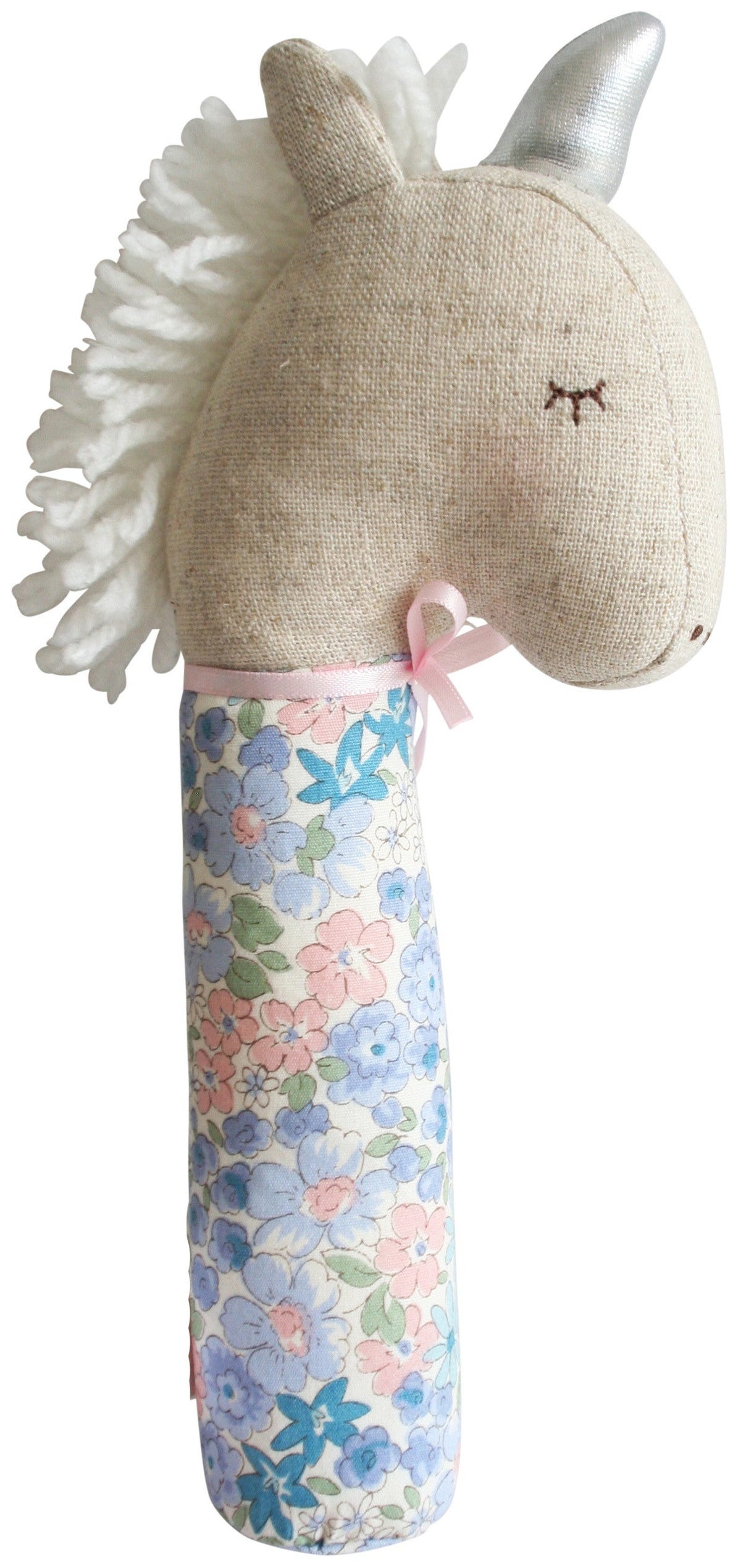 Alimrose Yvette Unicorn Hand Squeaker - Lilly Blue
