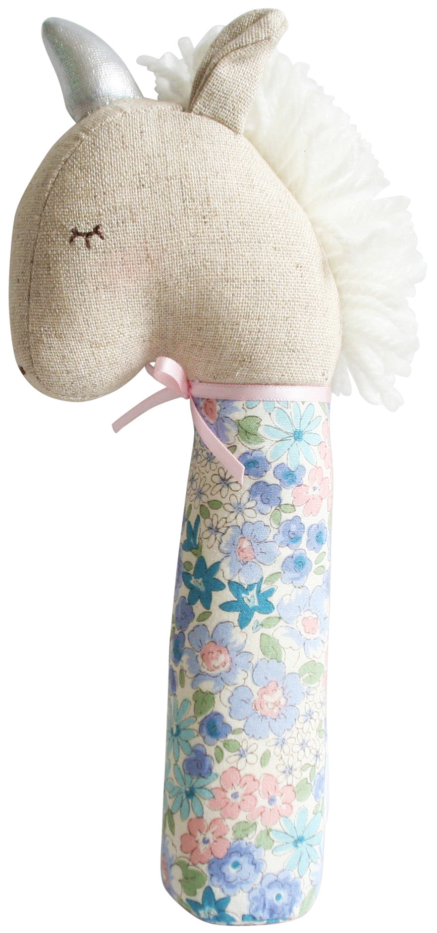 Alimrose Yvette Unicorn Hand Squeaker - Lilly Blue