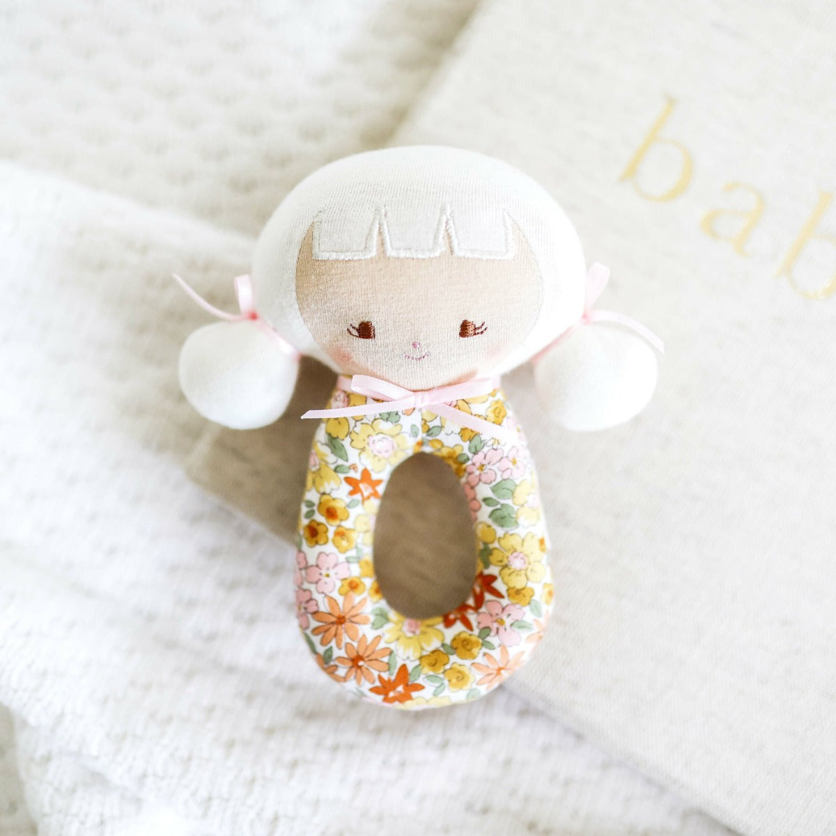 Alimrose Audrey Grab Rattle - Sweet Marigold