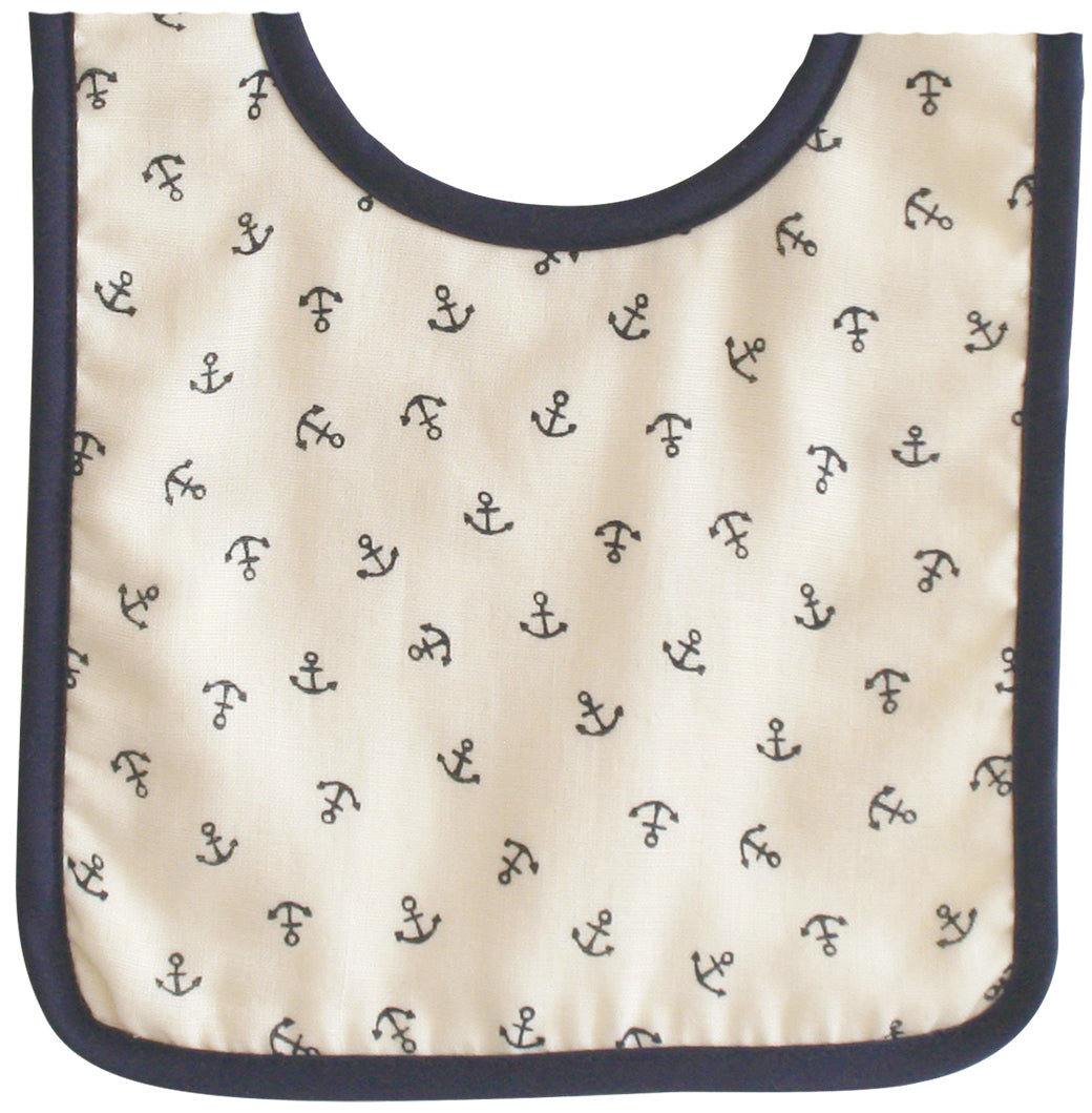 Alimrose Navy Anchor Bib
