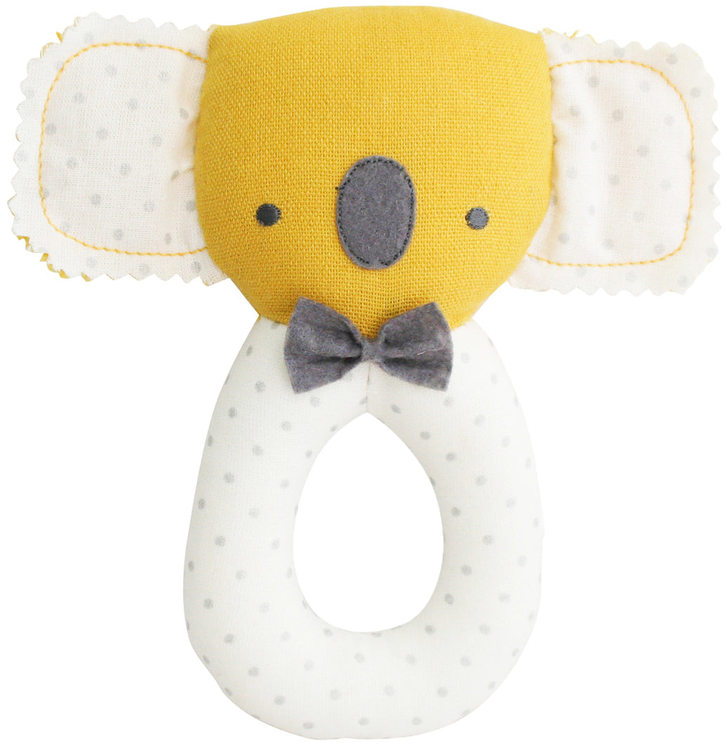 Alimrose Baby Koala Grab Rattle - Butterscotch