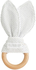 Alimrose Bailey Bunny Teether - Navy Spot