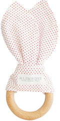 Alimrose Bailey Bunny Teether - Red Spot