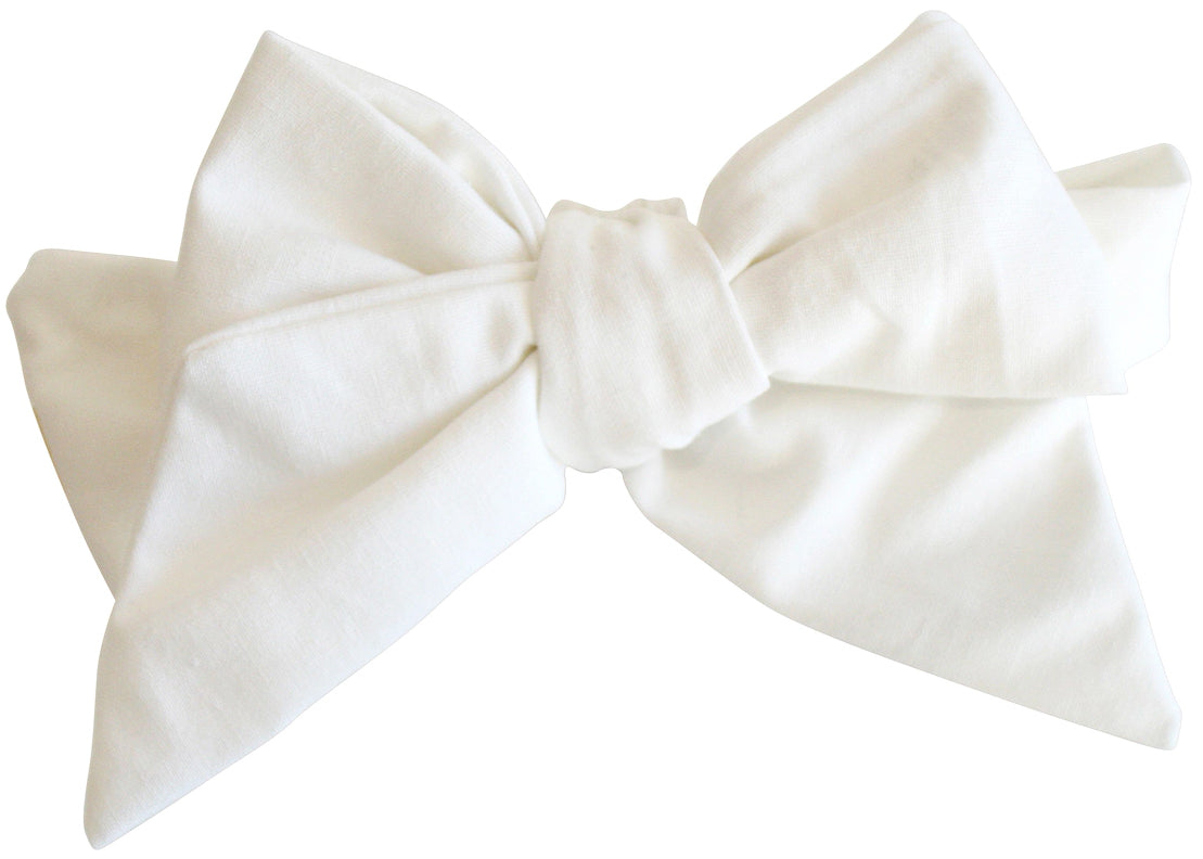 Alimrose Linen Head Bow - Ivory