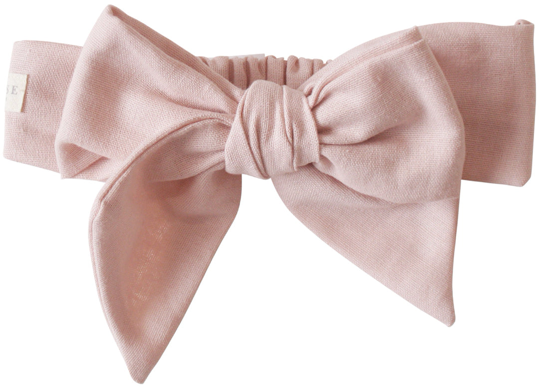 Alimrose Linen Head Bow - Pink