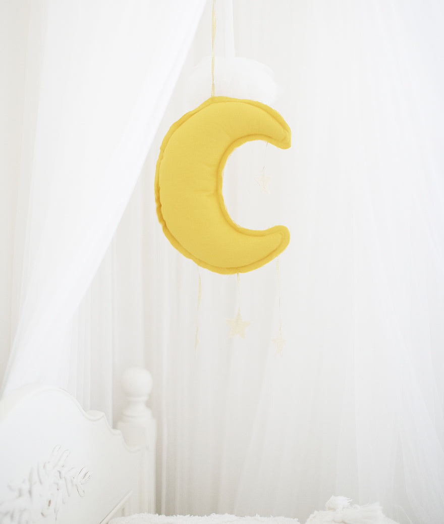 Alimrose Linen Moon Mobile - Butterscotch