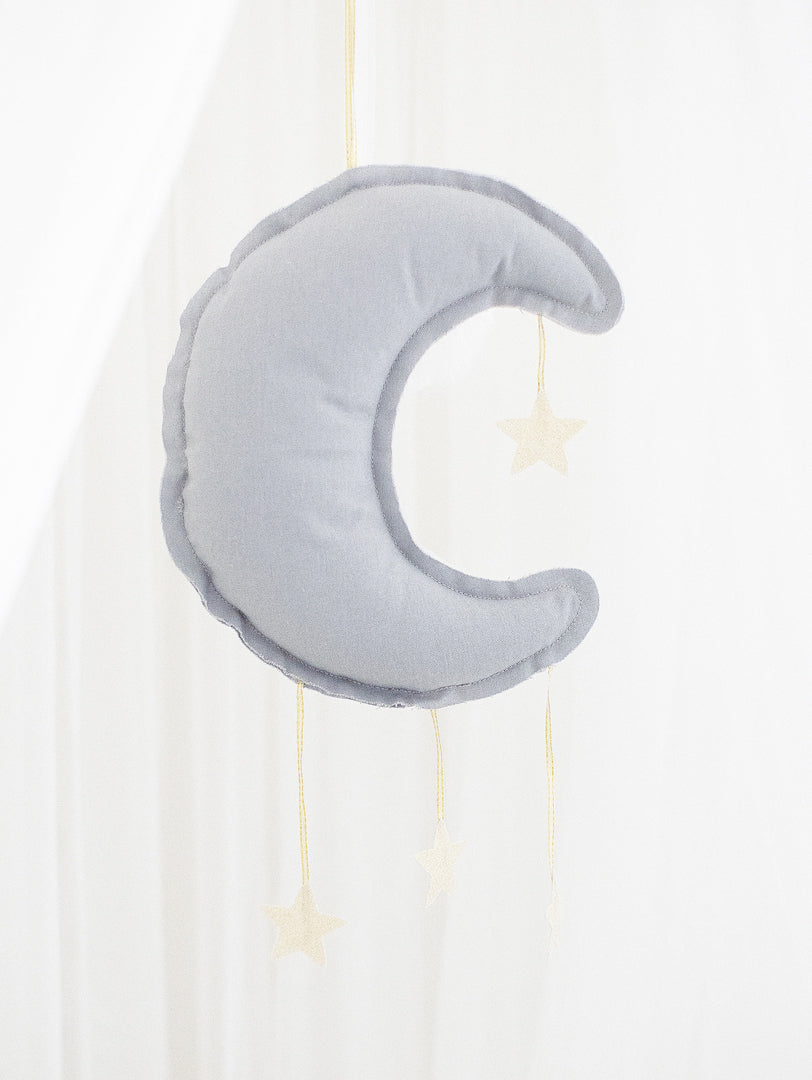 Alimrose Linen Moon Mobile - Grey