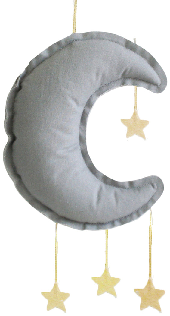 Alimrose Linen Moon Mobile - Grey