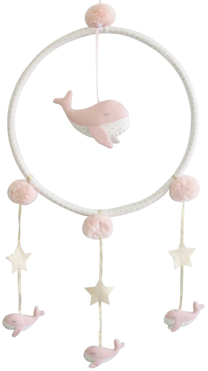 Alimrose Whimsy Whale Mobile - Pink