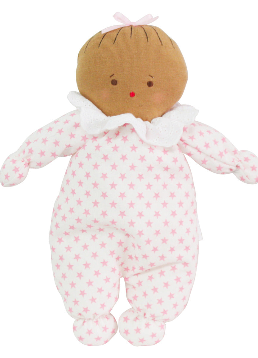 Alimrose Asleep Awake Baby Doll - Pink Stars (23cm)