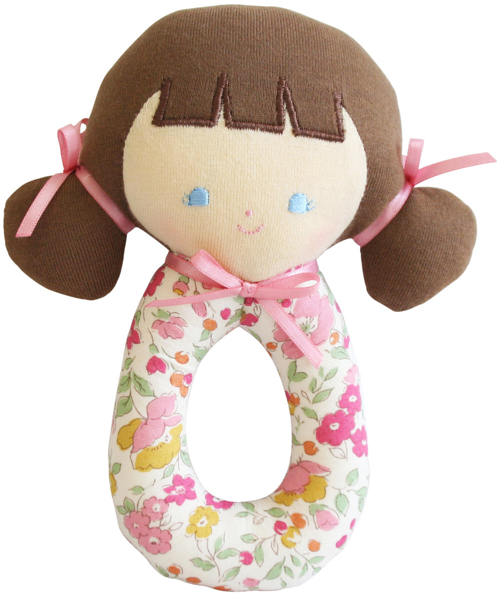 Alimrose Audrey Grab Rattle - Rose Garden
