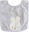 Alimrose Baby Bunny Bib - Grey Stripe