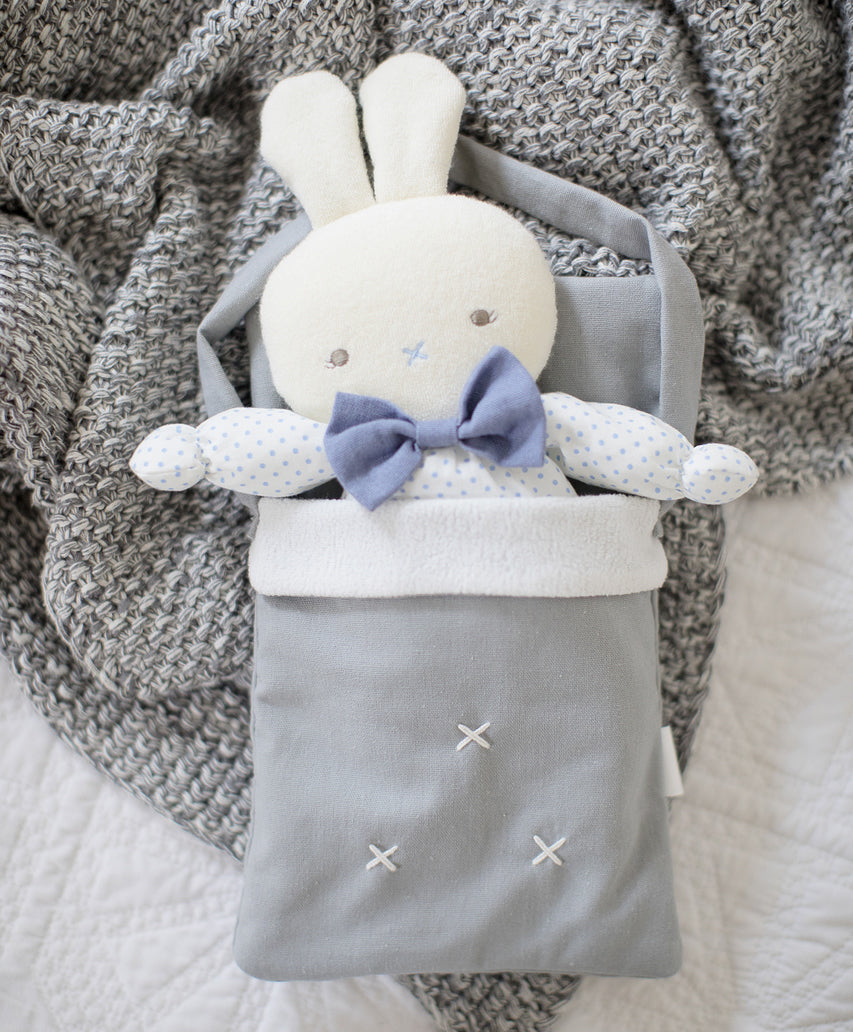 Alimrose Playtime Baby Doll Carry Bag - Grey Linen