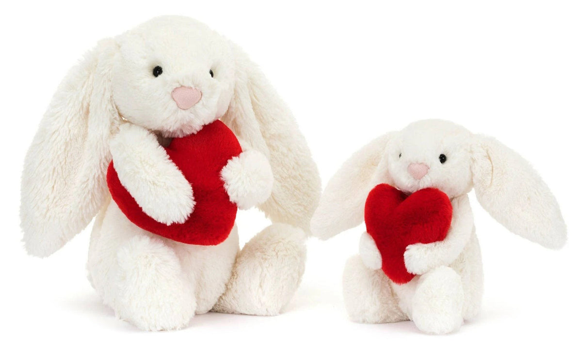 Jellycat Bashful Red Love Heart Bunny - Little (20cm)