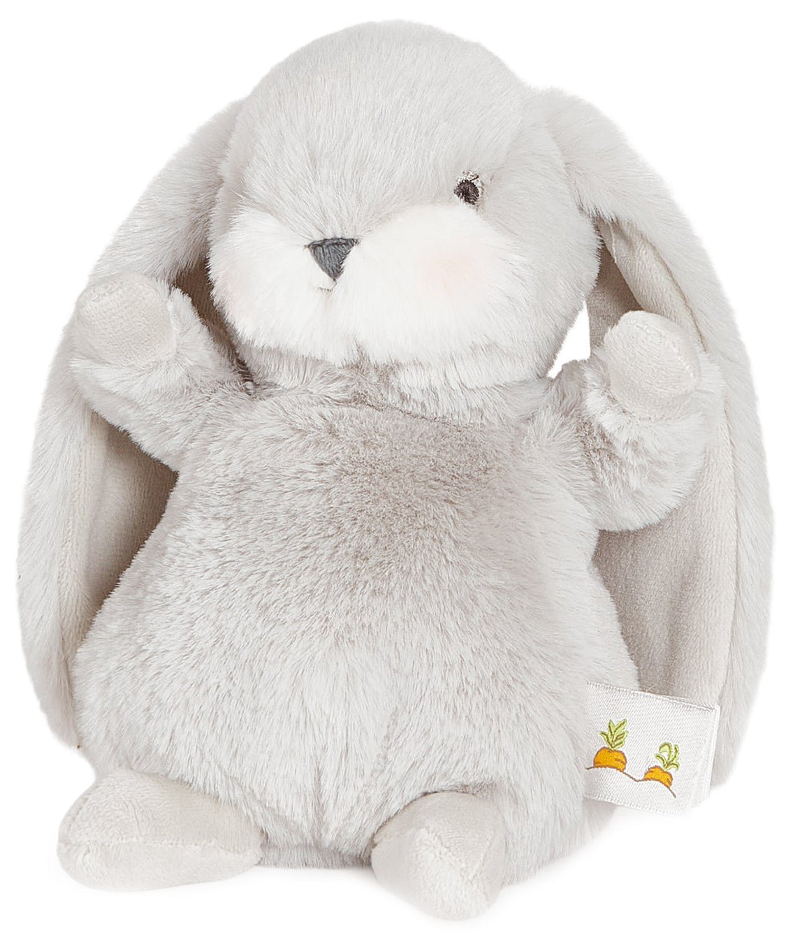 Bunnies by the Bay Tiny Standing Nibble Bunny - Grey (20cm)