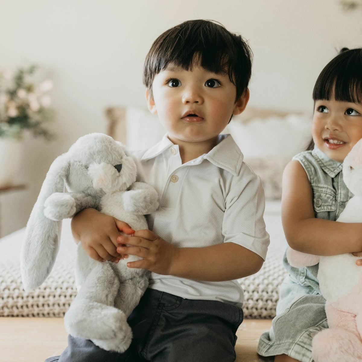 Bunnies by the Bay Little Floppy Nibble Bunny - Medium Grey (34cm)