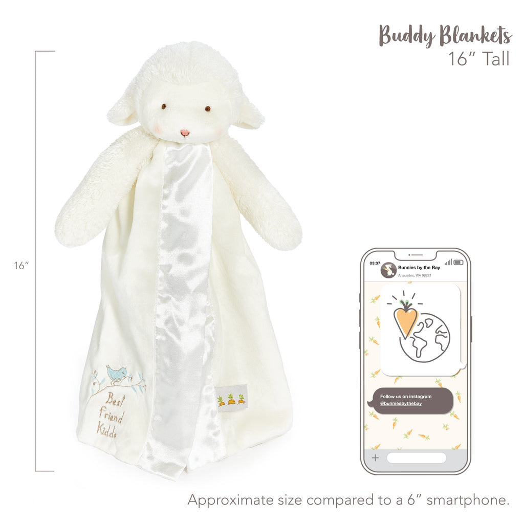 Bunnies by the Bay Kiddo Lamb Buddy Blanket (38cm)