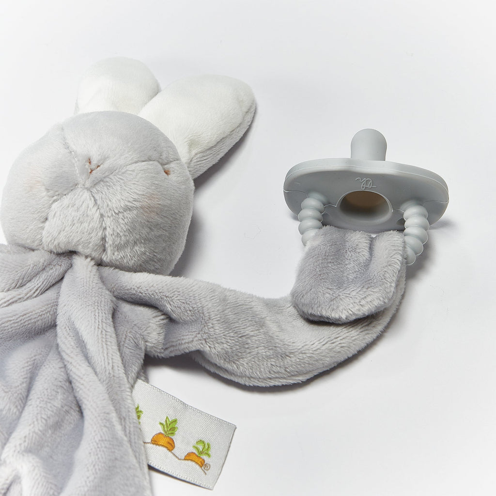 Bunnies by the Bay Bloom Bunny Silly Buddy - Grey (32cm)
