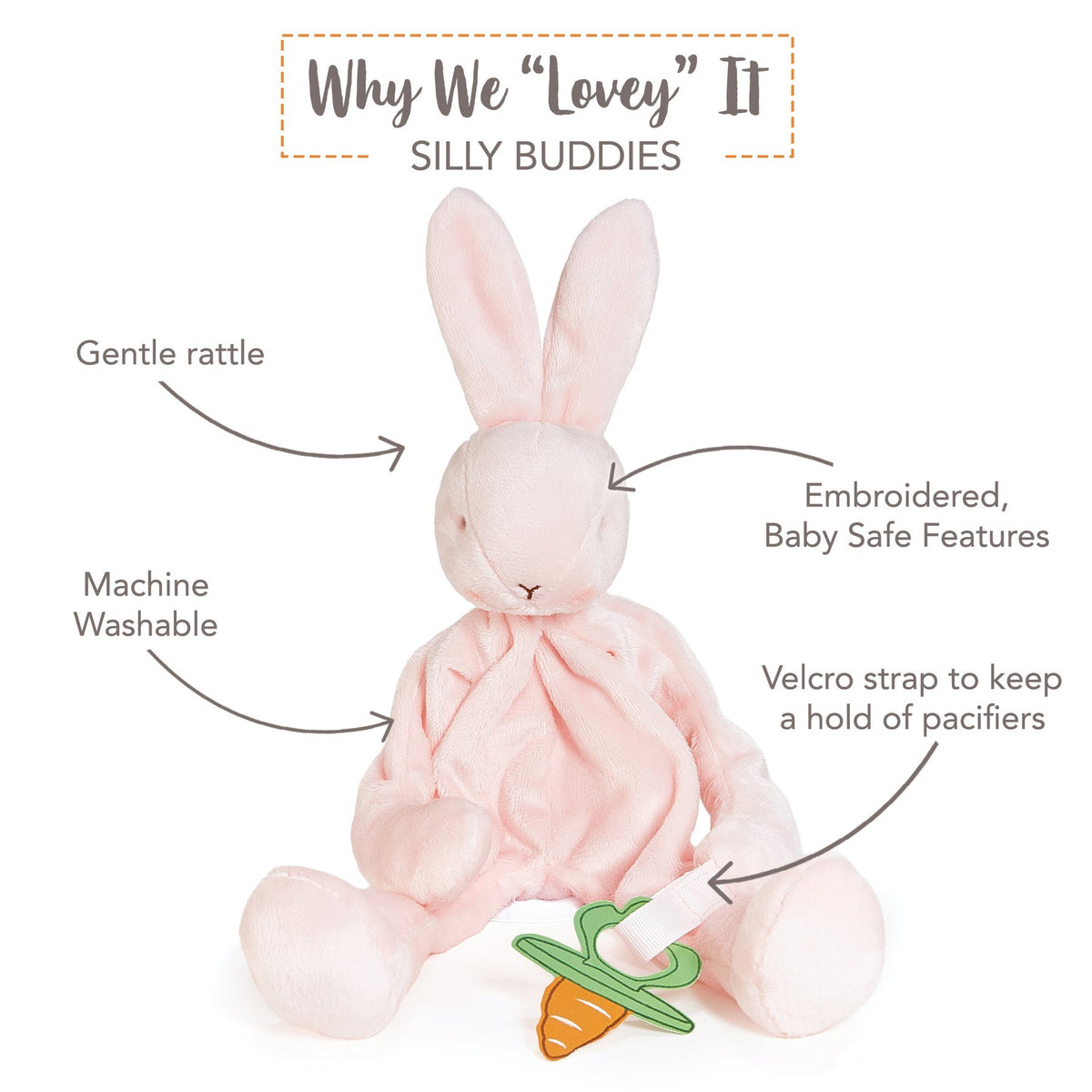 Bunnies by the Bay Blossom Bunny Silly Buddy - Pink (32cm)