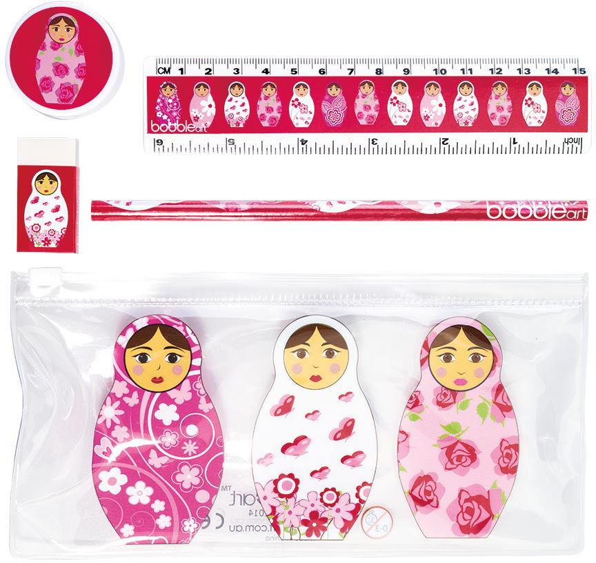 Bobble Art Babushka 5 Piece Stationery Set