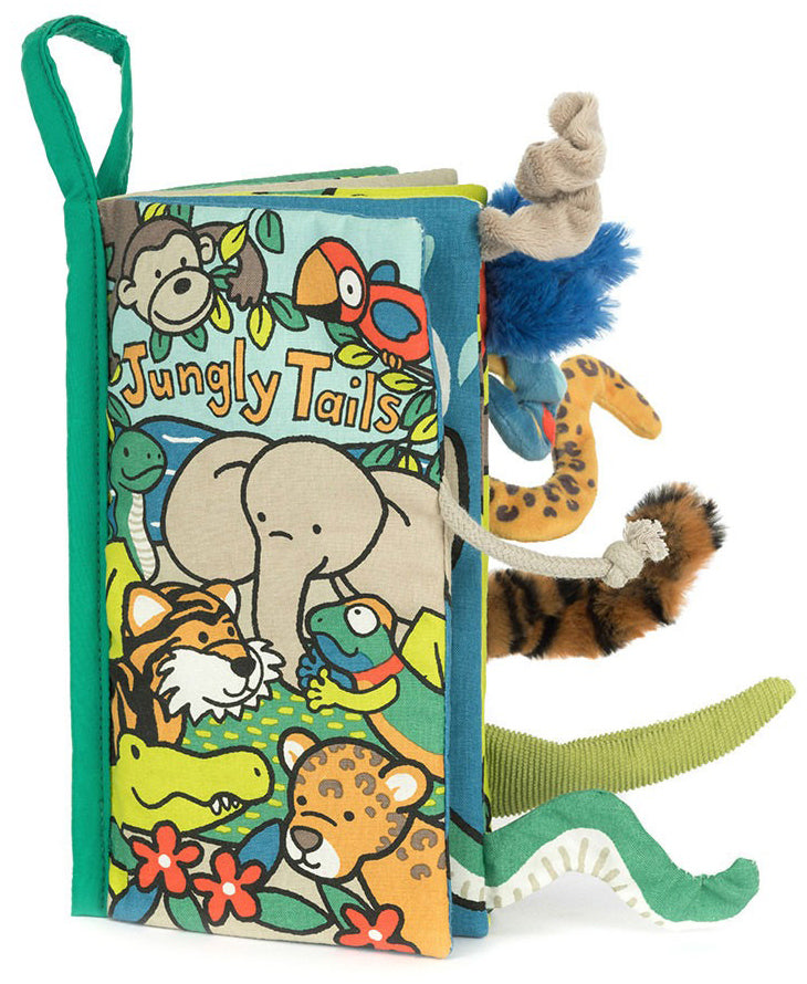Jellycat Jungly Tails Fabric Book (22cm)