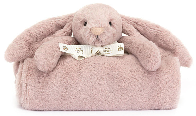 Jellycat Bashful Luxe Bunny Rosa Blankie (70cm)