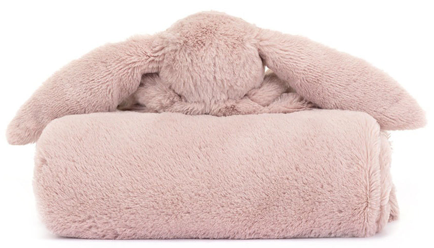 Jellycat Bashful Luxe Bunny Rosa Blankie (70cm)