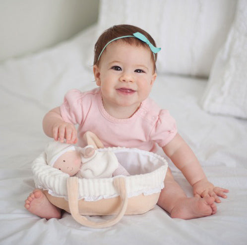 Bonikka Baby Doll Grace in Carry Cot with Bottle (25cm)