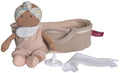 Bonikka Baby Doll in Knitted Carry Cot - Pink (25cm)