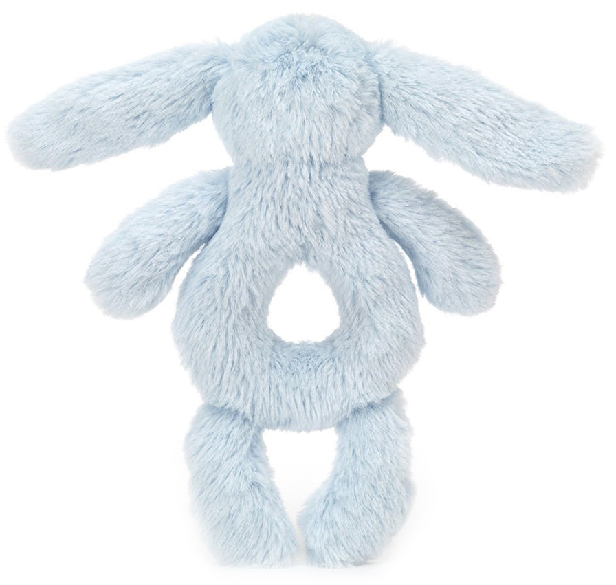 Jellycat Bashful Blue Bunny Ring Rattle (18cm)