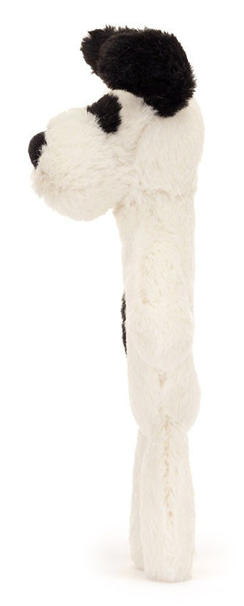 Jellycat Bashful Black & Cream Puppy Ring Rattle (18cm)
