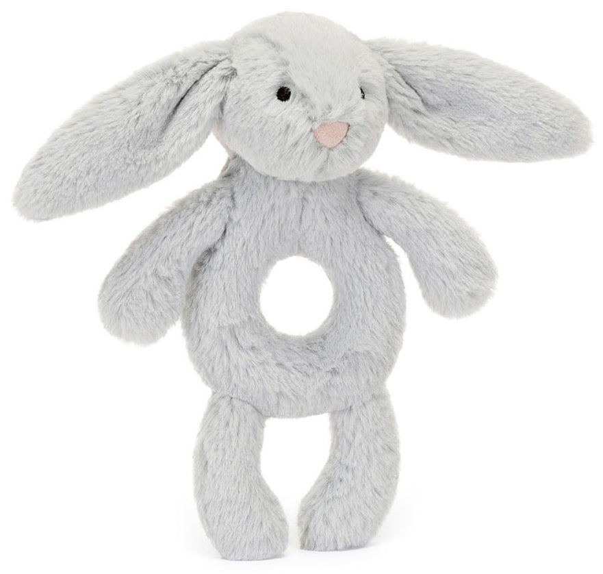 Jellycat Bashful Silver Bunny Ring Rattle (18cm)