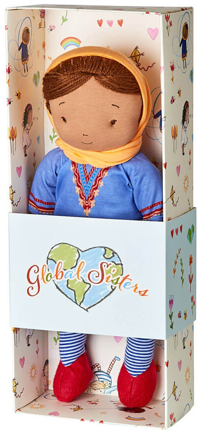 Bunnies by the Bay Global Sister Imani Doll with Booklet (31cm)
