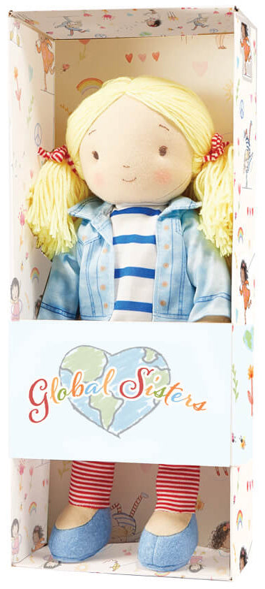 Bunnies by the Bay Global Sister Cassie Doll with Booklet (31cm)