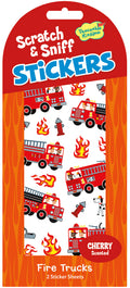 Cherry Fire Truck Scratch & Sniff Stickers