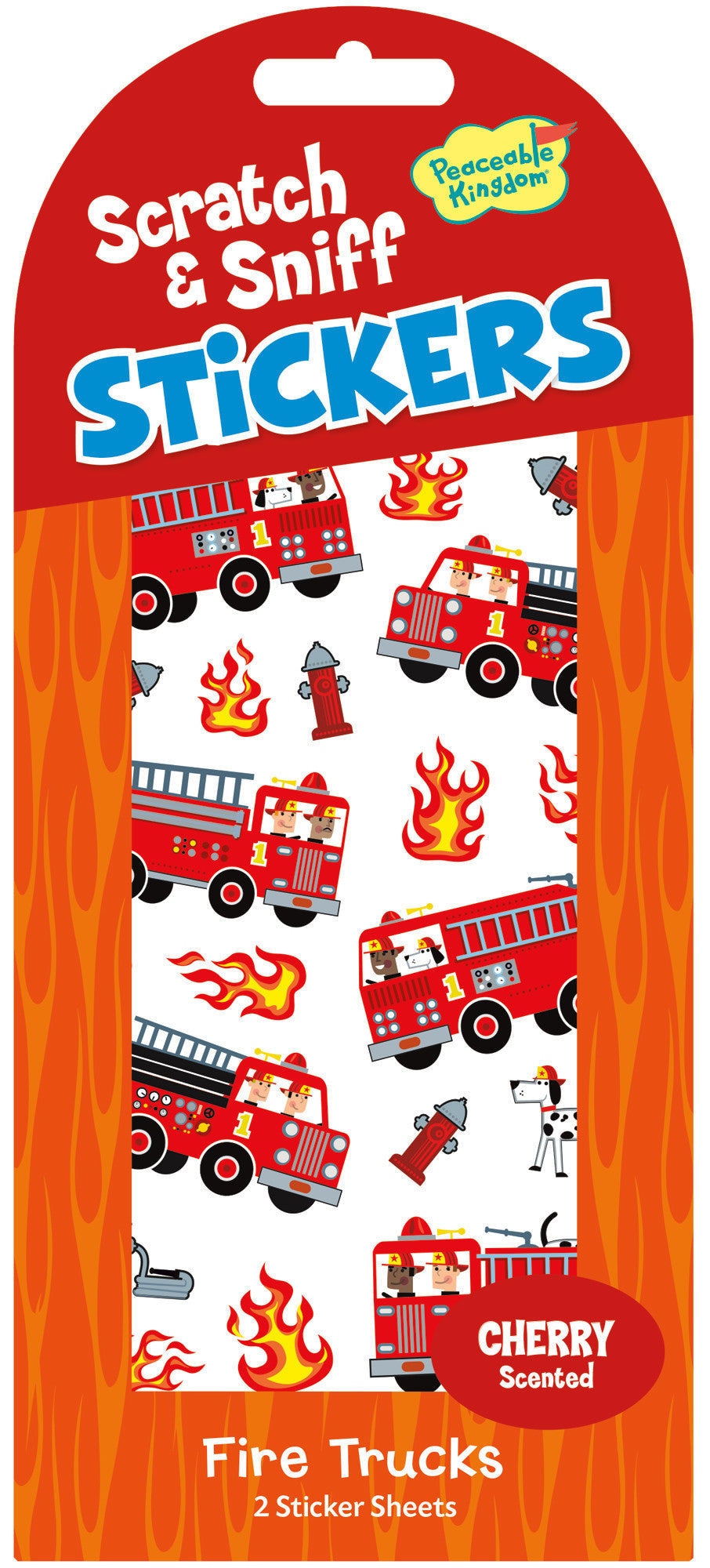 Cherry Fire Truck Scratch & Sniff Stickers