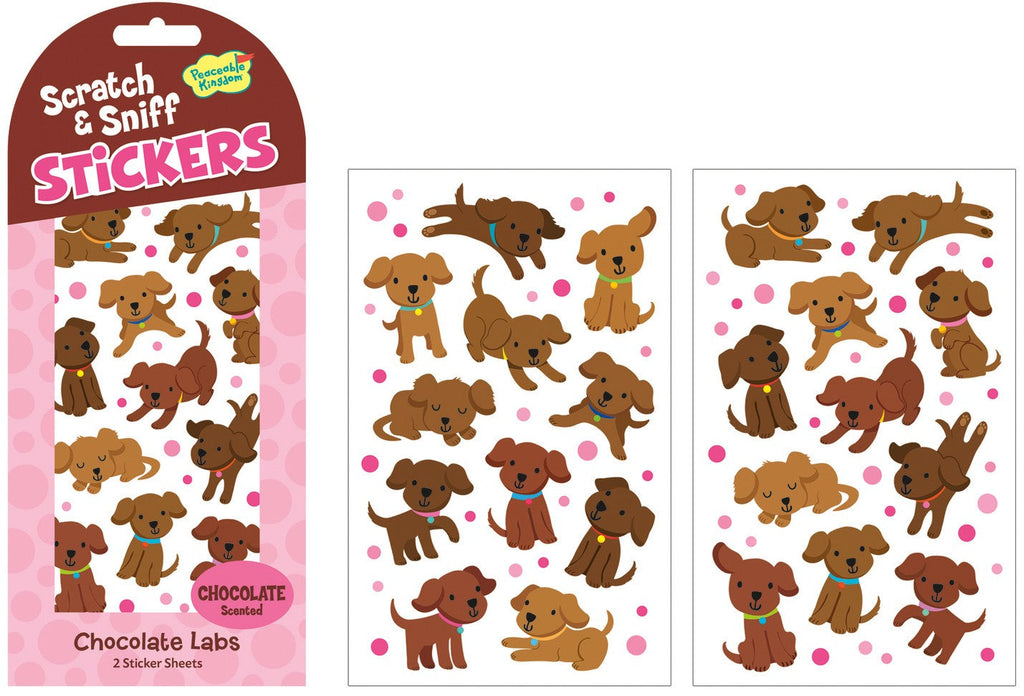 Chocolate Labs Scratch & Sniff Stickers