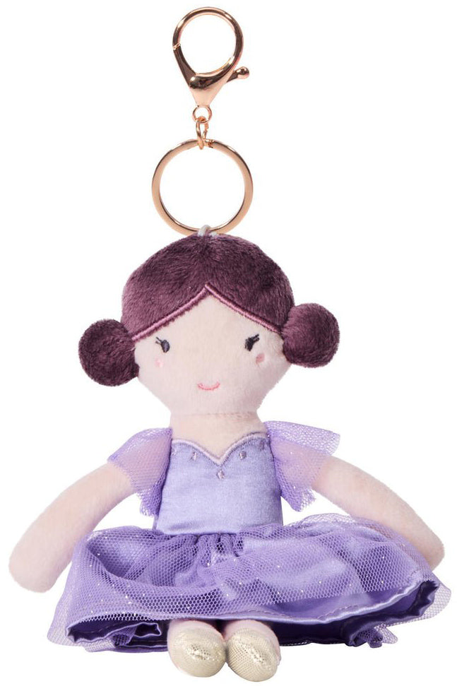 Clara & Friends Lucie Plush Doll Bag Charm - Purple (20cm)
