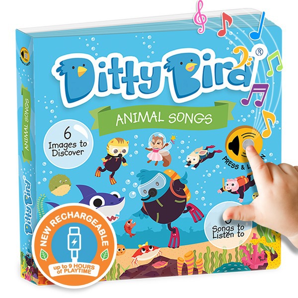 Ditty Bird Interactive Rechargeable Board Book - Animal Songs
