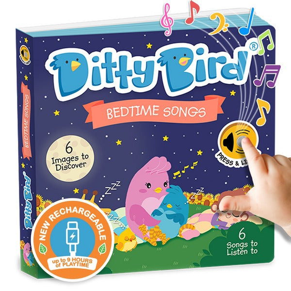 Ditty Bird Interactive Rechargeable Board Book - Bedtime Songs